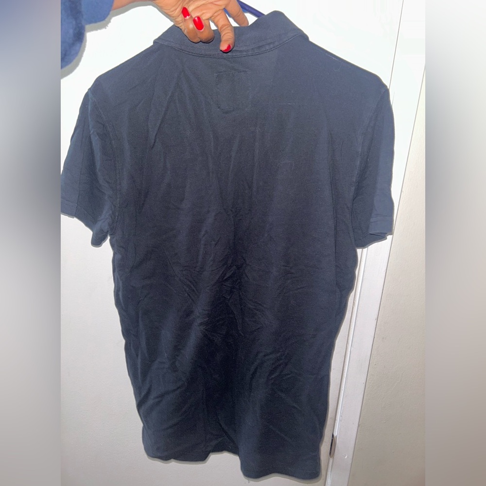 Abercrombie & Fitch Textured Men's Black Polo Short Sleeve Shirt - M - Picture 5 of 6